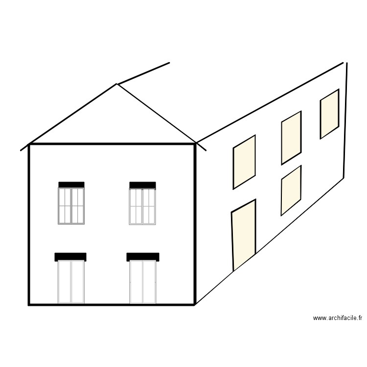 Façades. Plan de 0 pièce et 0 m2