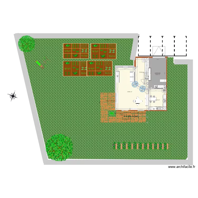 jardin Brassens amenagement. Plan de 