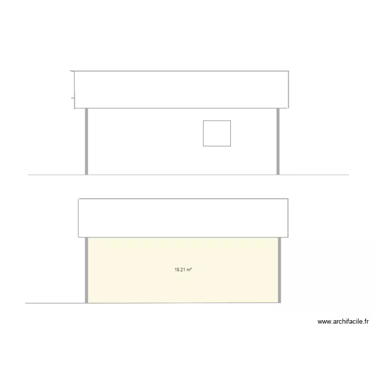 guiguette boule fa&ccedil;ade nord. Plan de 