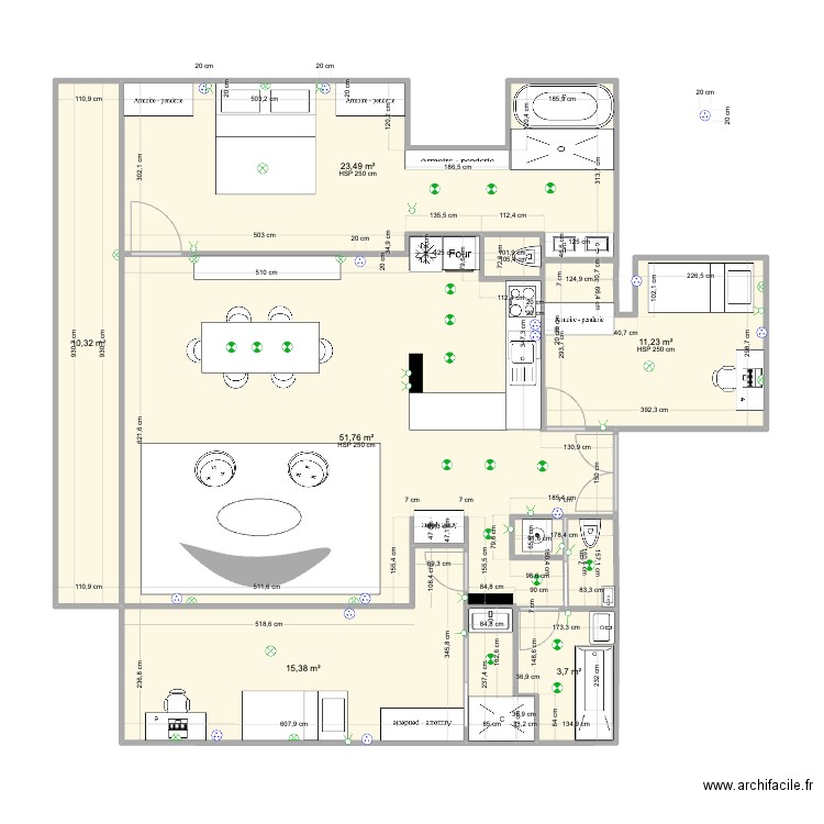 8 OCTAVE FEUILLET. Plan de 6 pièces et 116 m2