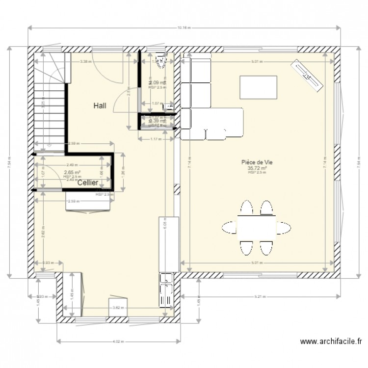 PLAN RDC PROJET SWENDER ROBERT OPTION 2. Plan de 0 pièce et 0 m2