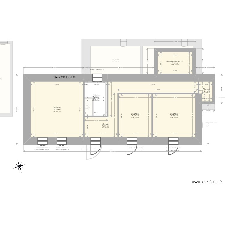 Bat farrguia 06 . Plan de 16 pièces et 183 m2