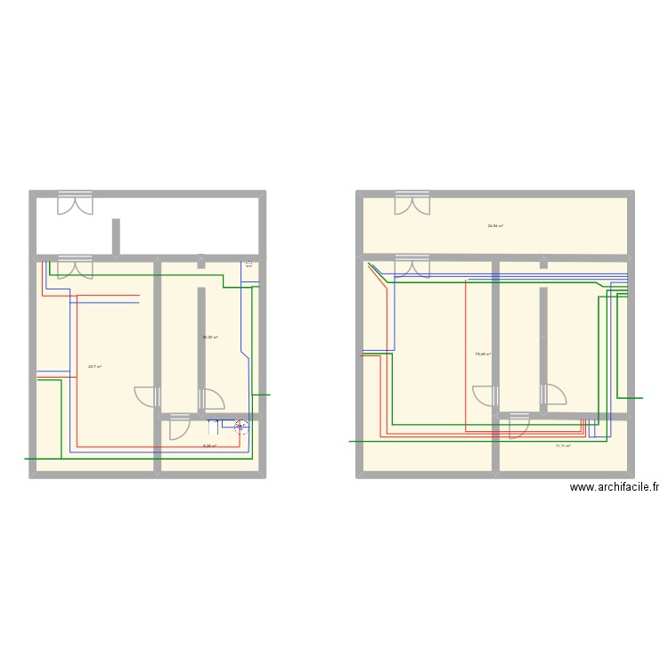 sanitaire bernard. Plan de 6 pièces et 184 m2