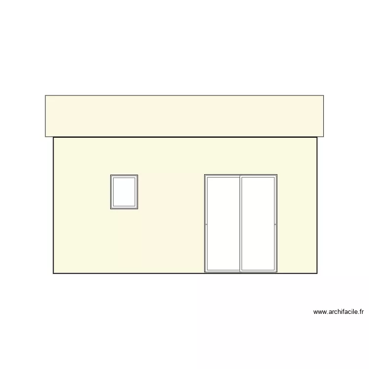 facade pool house. Plan de 