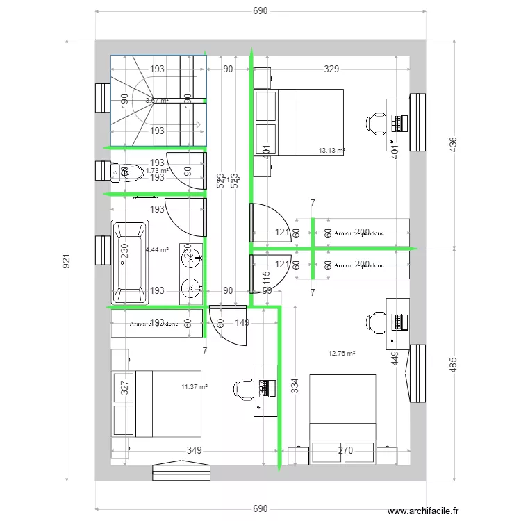CARRERE ETAGE LOT 6. Plan de 