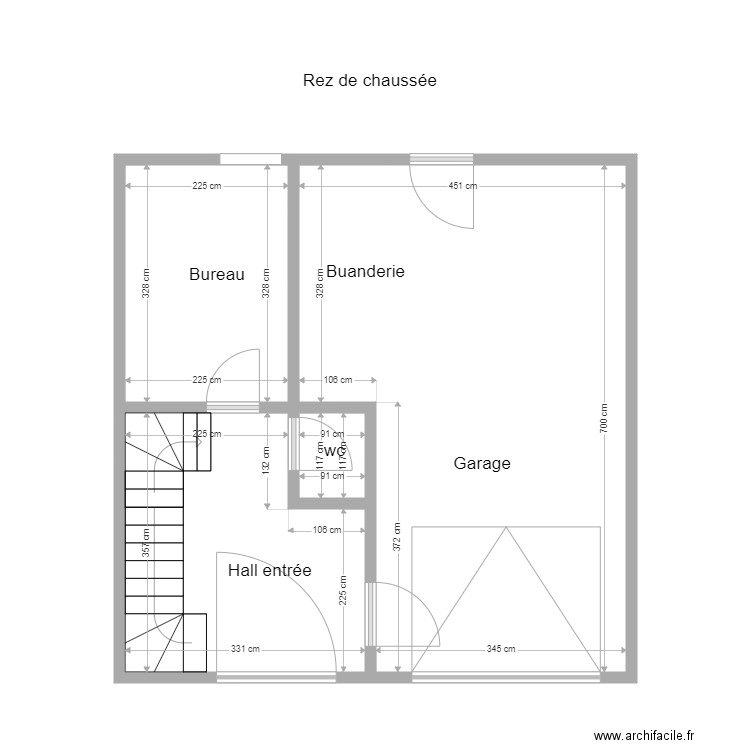 Chemin du Bois 95 rez de chaussée. Plan de 0 pièce et 0 m2
