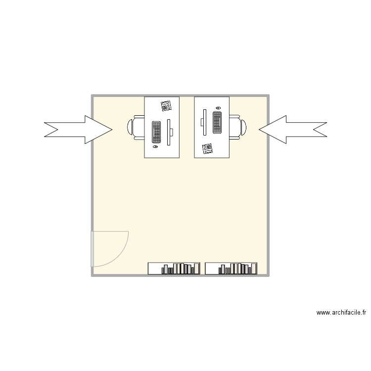 B208-84GRE. Plan de 1 pièce et 16 m2