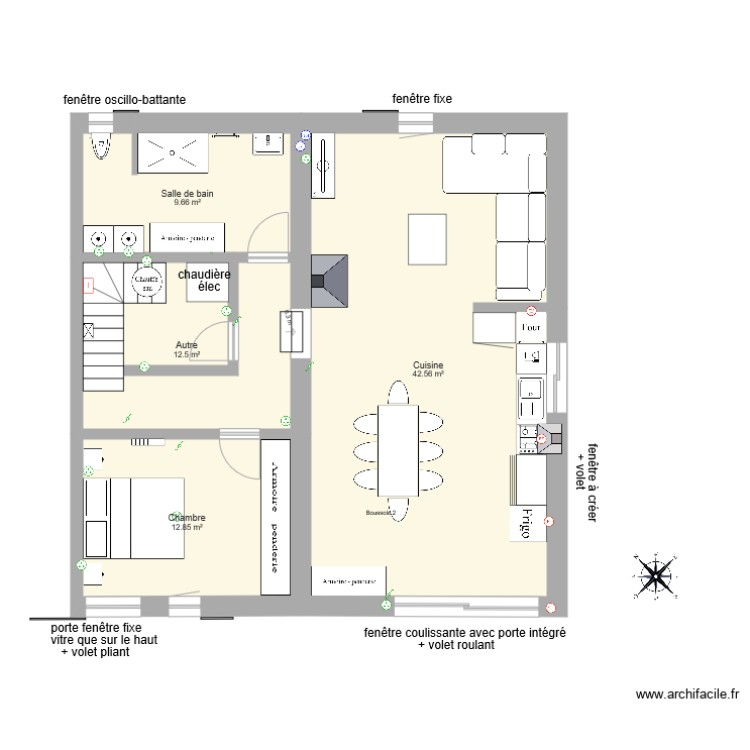 projet menu 2. Plan de 0 pièce et 0 m2