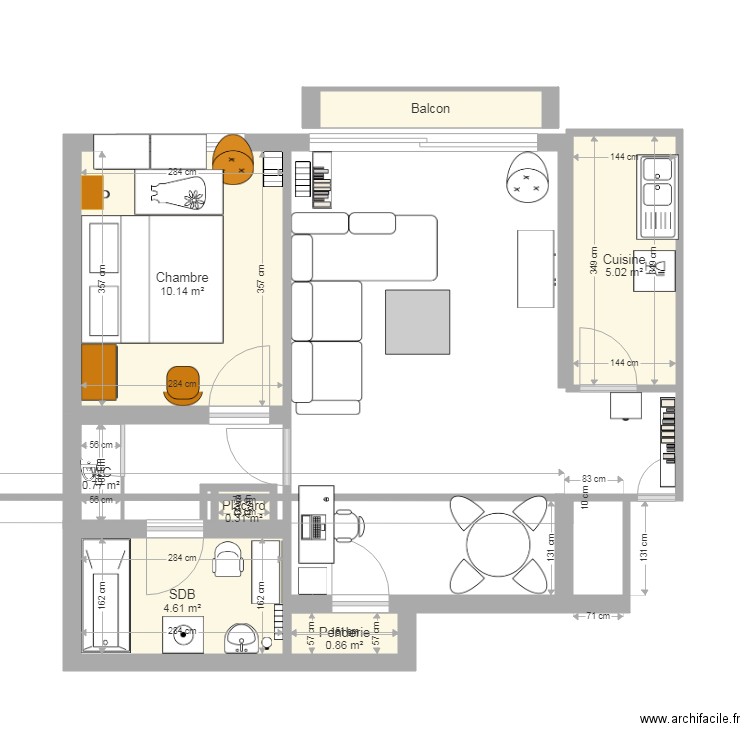 Chambre 1. Plan de 0 pièce et 0 m2
