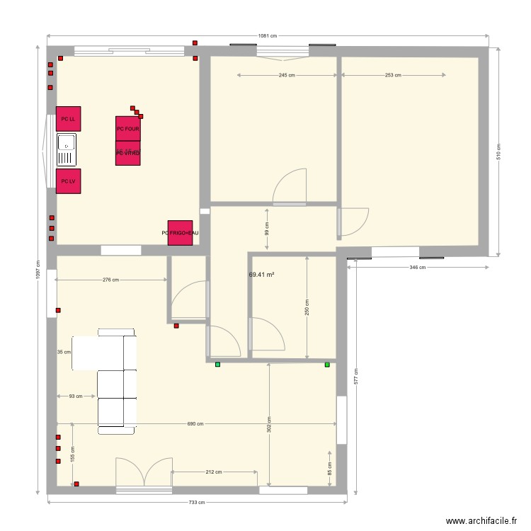 Montalivet Patrick Modif 2015 PC et cotations. Plan de 0 pièce et 0 m2
