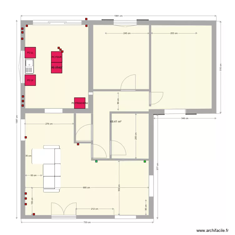 Montalivet Patrick Modif 2015 PC et cotations. Plan de 