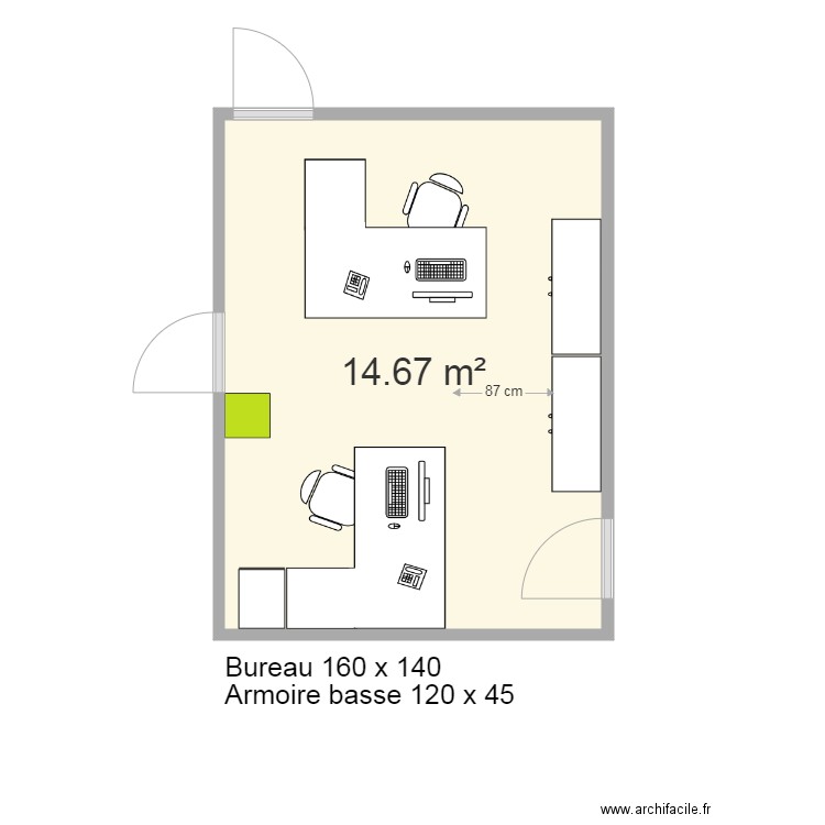 Bureau Carine Joelle V3. Plan de 0 pièce et 0 m2