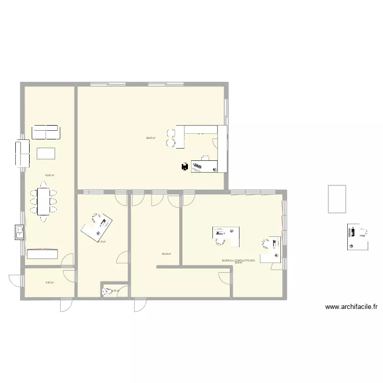 Bureaux extension 2. Plan de 