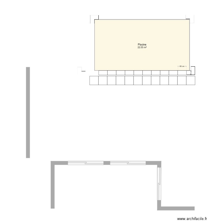 Calepinage carrelage terrasse differents angles. Plan de 0 pièce et 0 m2