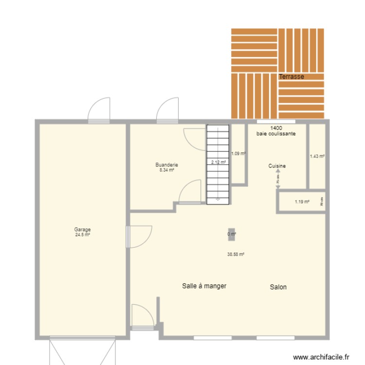 Plan RDC Cuisine 2. Plan de 0 pièce et 0 m2