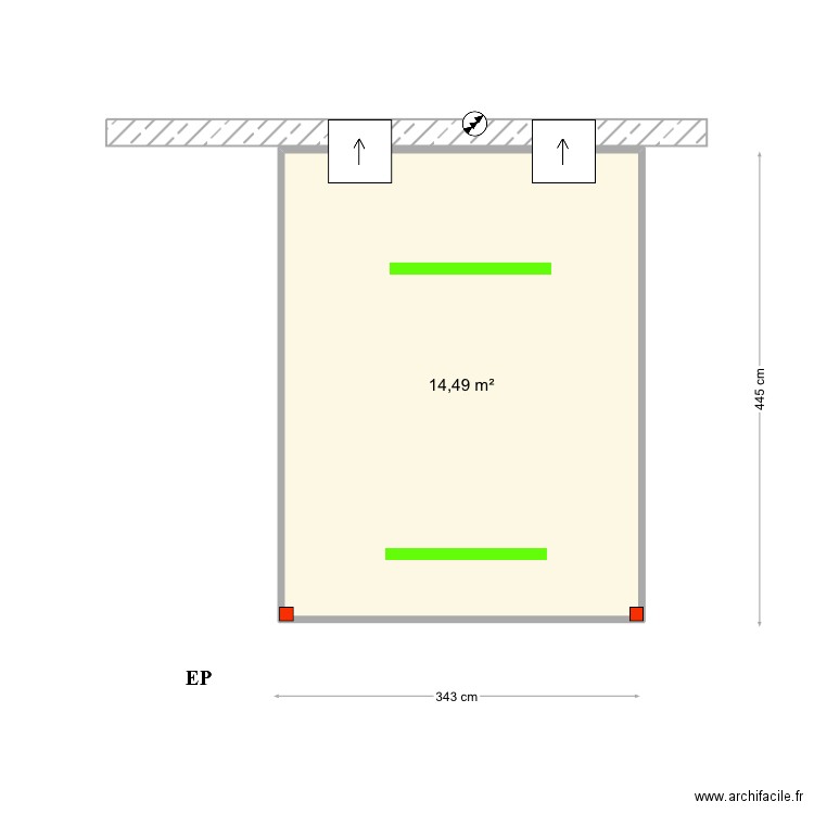 Luis Pinto . Plan de 1 pièce et 14 m2