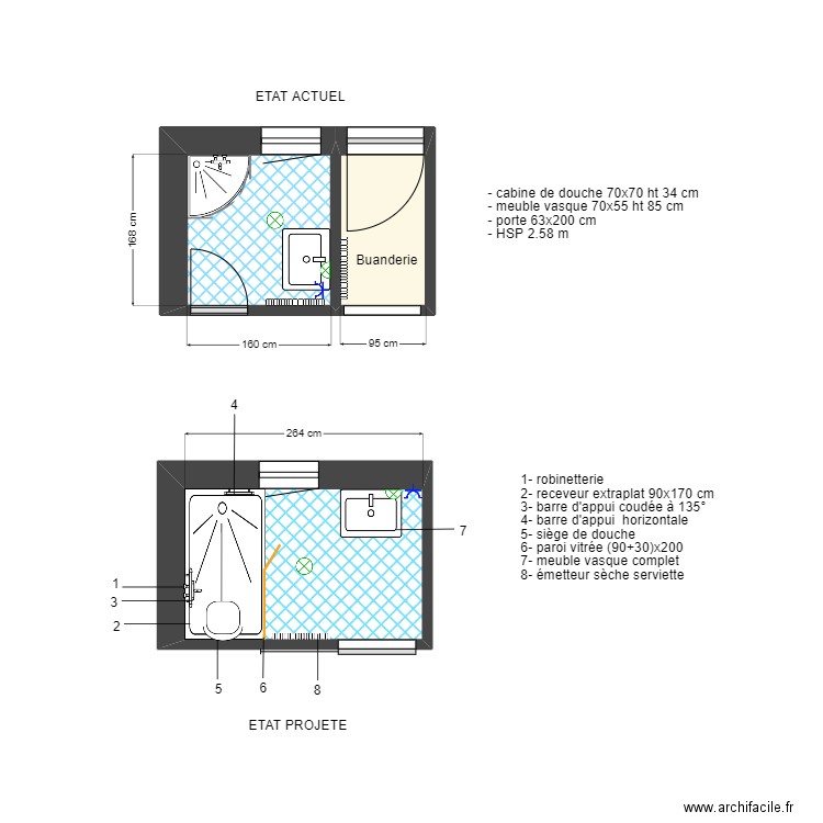 ACCESS MILESI. Plan de 3 pièces et 9 m2