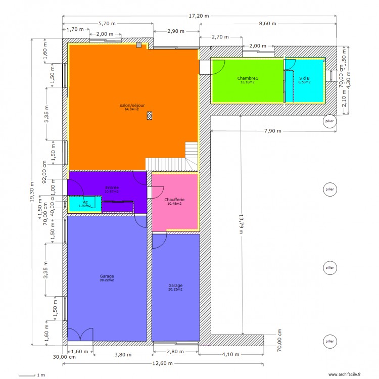 plancher RdC. Plan de 0 pièce et 0 m2