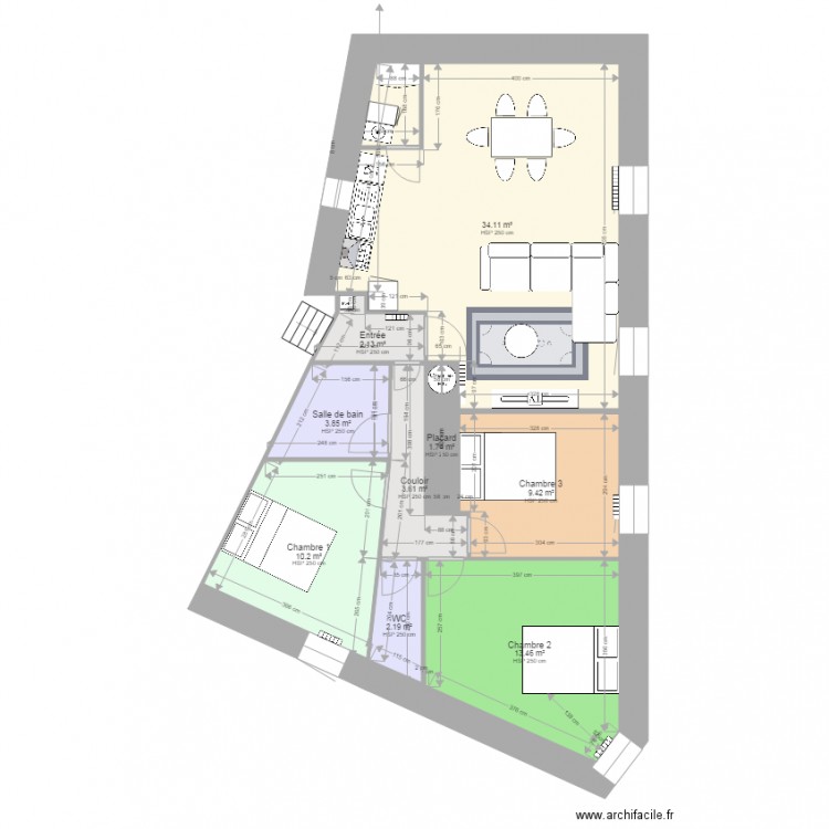 Hennebont 1er projet V2. Plan de 0 pièce et 0 m2