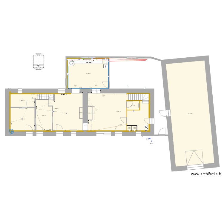 surface mur à jointer. Plan de 0 pièce et 0 m2