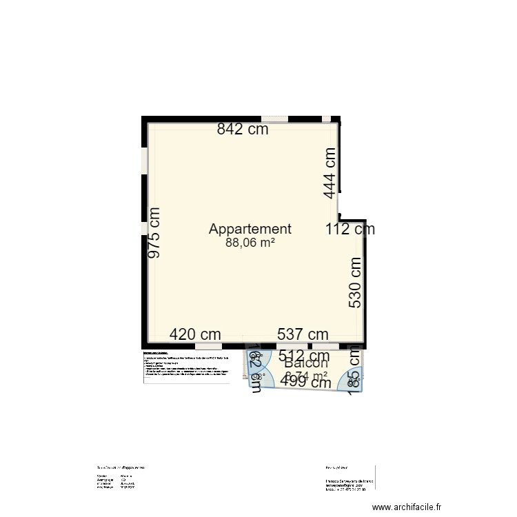 Weekend 4. Plan de 2 pièces et 97 m2