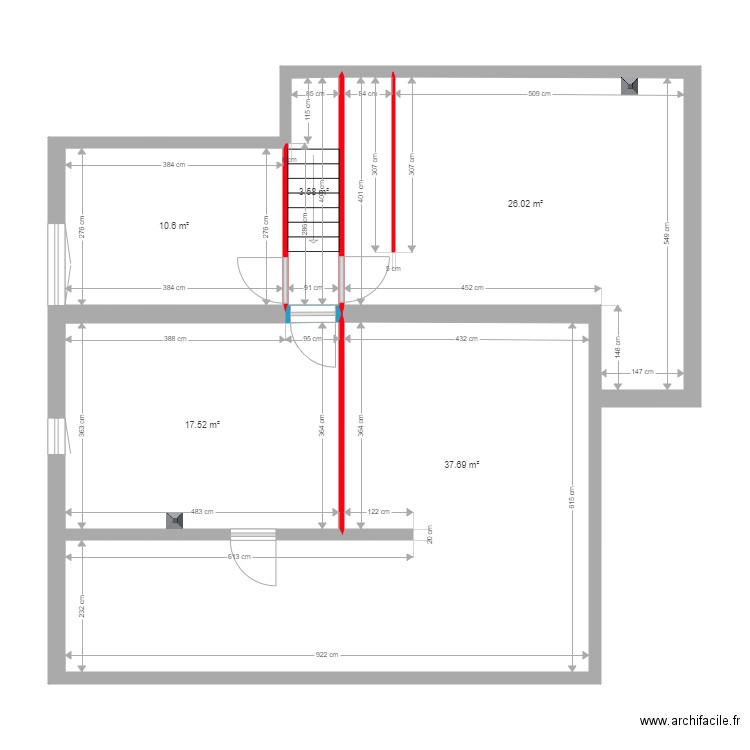 Drujon EDL étage. Plan de 0 pièce et 0 m2