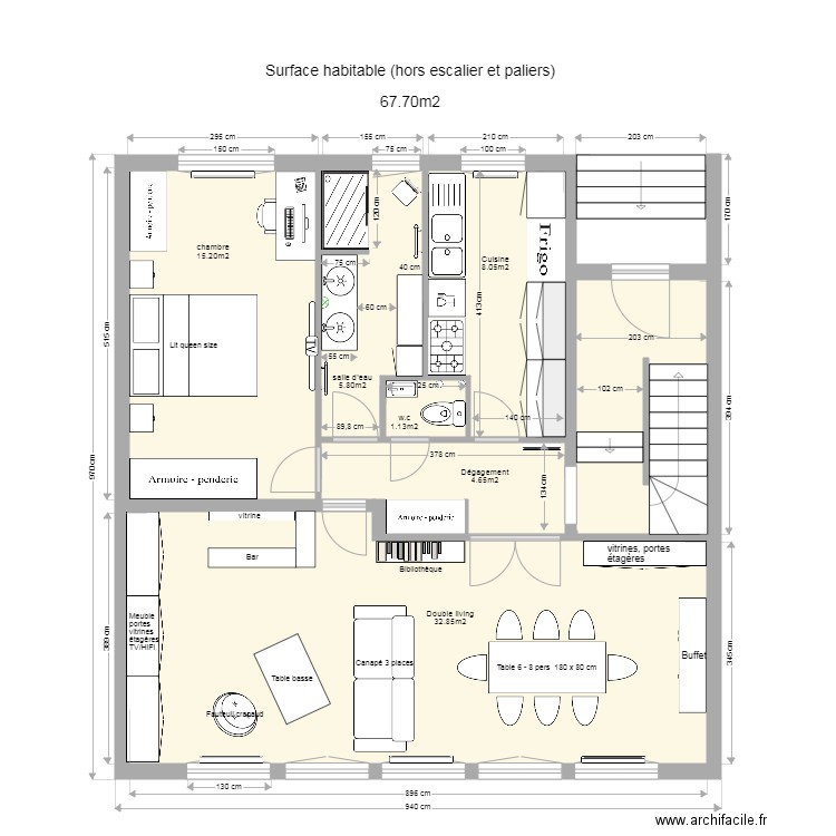 Mignottes 1er étage agrandissement. Plan de 0 pièce et 0 m2