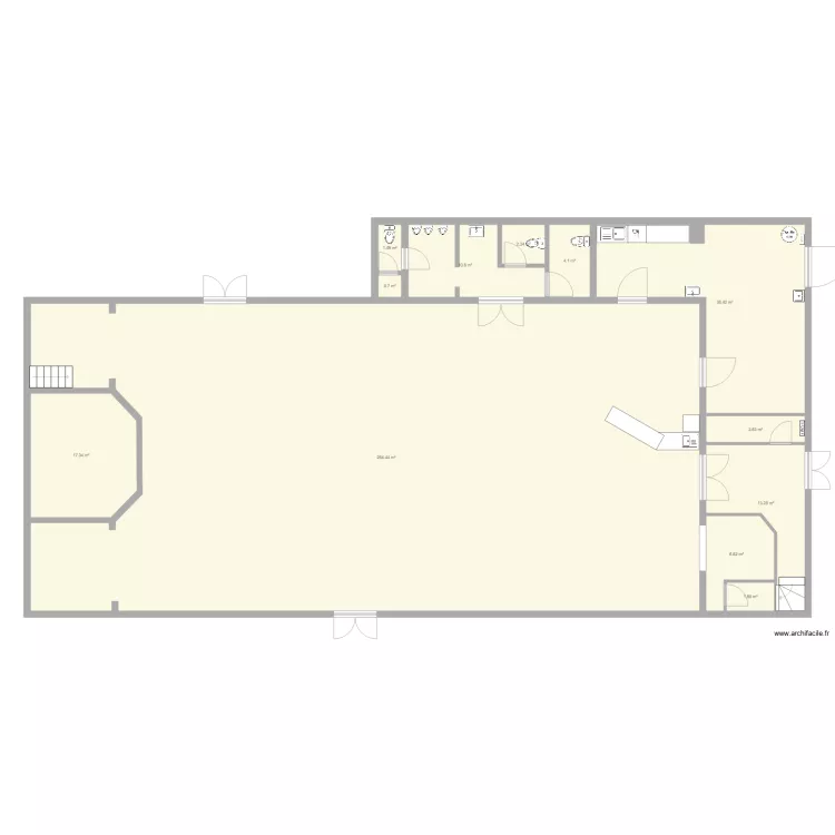 salle des fetes. Plan de 