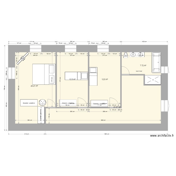 etage vrai mesure . Plan de 0 pièce et 0 m2