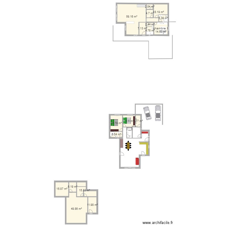 maisonauxonne2sansmeubles. Plan de 0 pièce et 0 m2