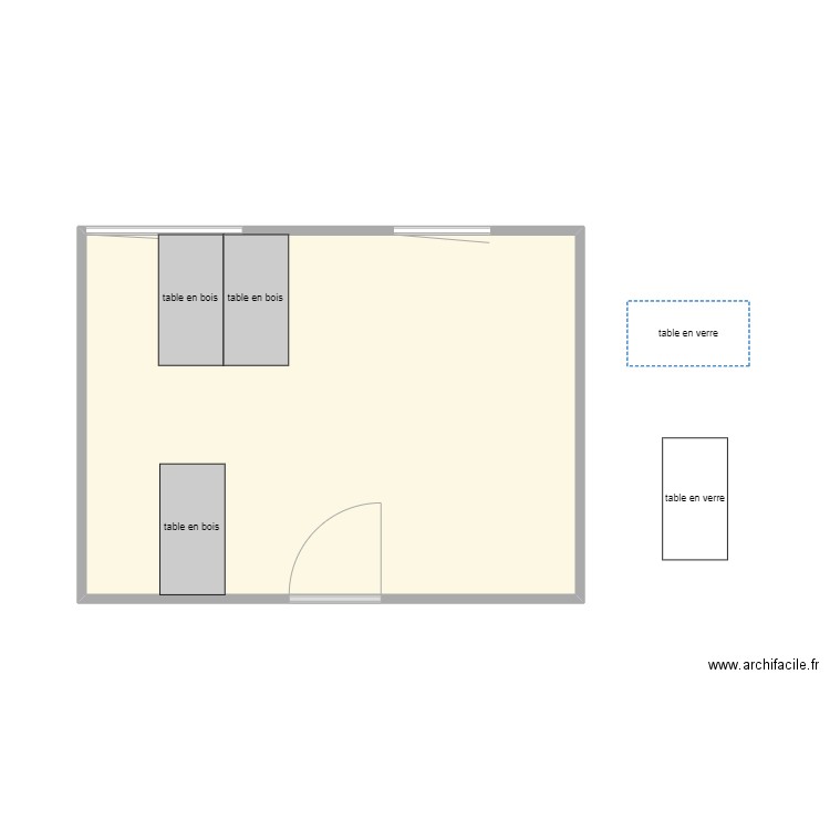 plan bureau équipes SCALIAN OP. Plan de 1 pièce et 27 m2