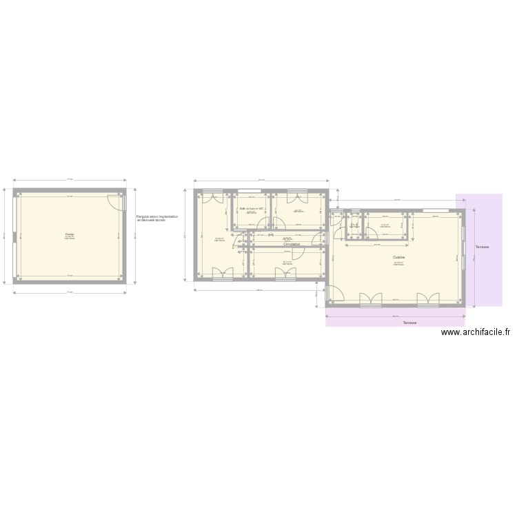 Maison la Roche. Plan de 9 pièces et 148 m2
