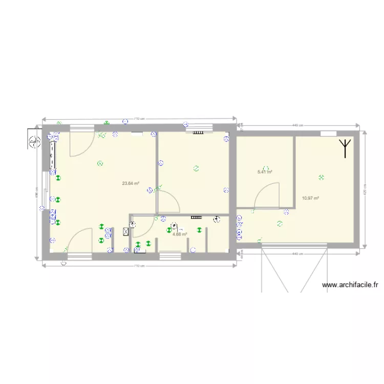 Garage Povo EDF. Plan de 