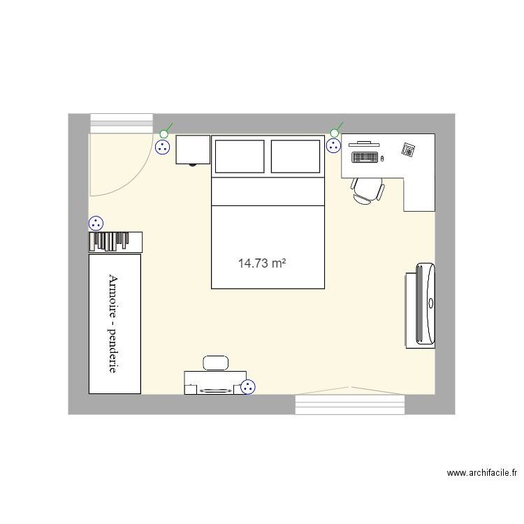chambre violette proposition JUIN 2021 2. Plan de 0 pièce et 0 m2