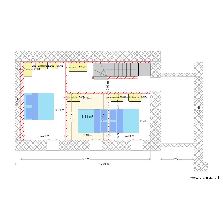 Plan du 08 PROJET 1 étage 3. Plan de 0 pièce et 0 m2