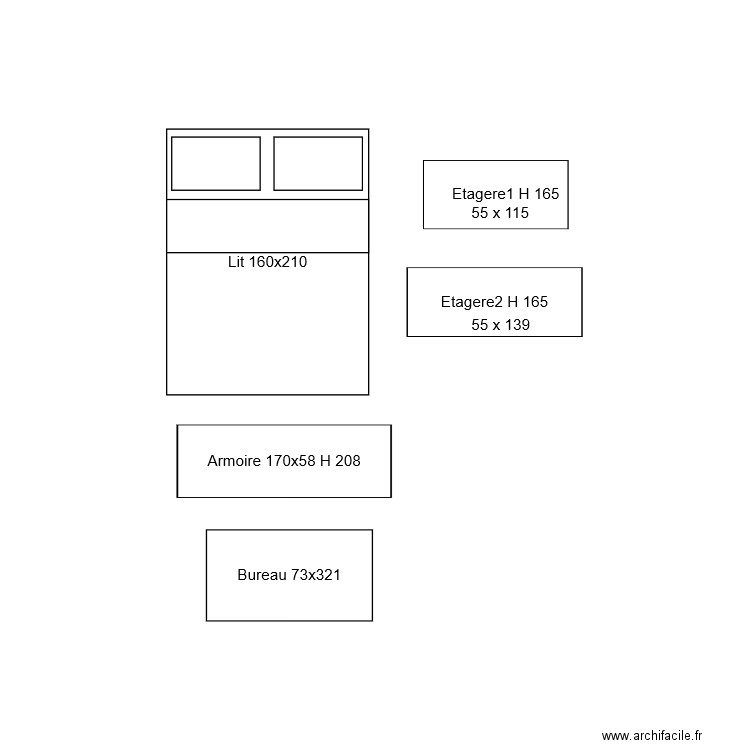 Meubles chambre AL2. Plan de 0 pièce et 0 m2