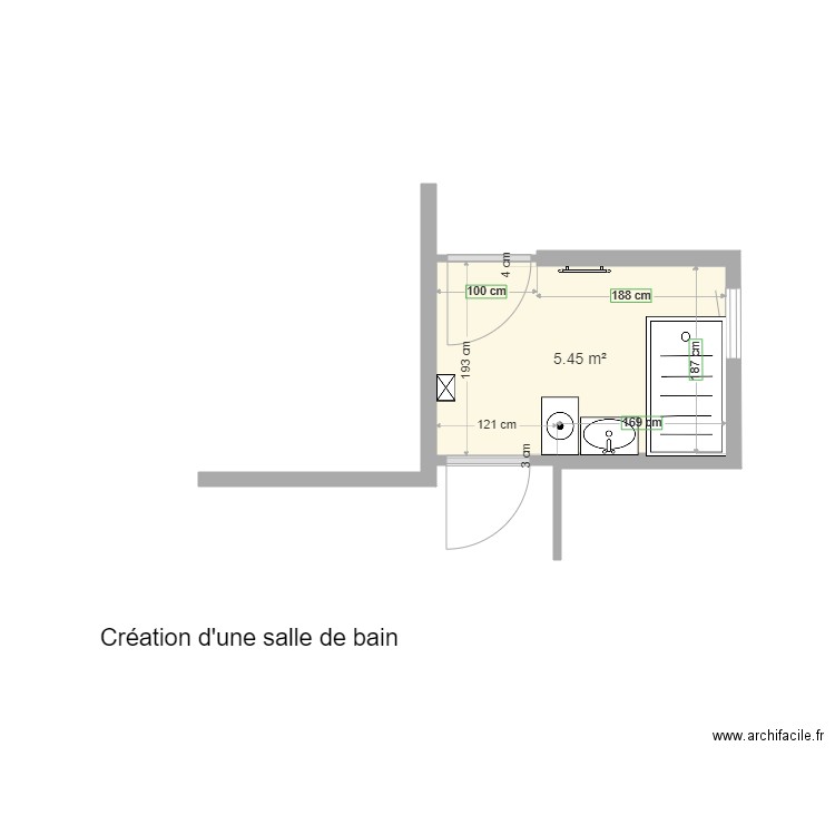 Brun plan salle de bain . Plan de 0 pièce et 0 m2