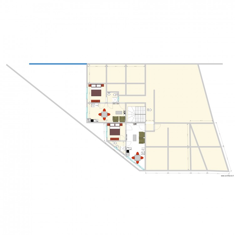 Charles appartments etages. Plan de 18 pièces et 246 m2