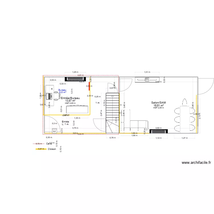 Plan Maison Haccourt. Plan de 