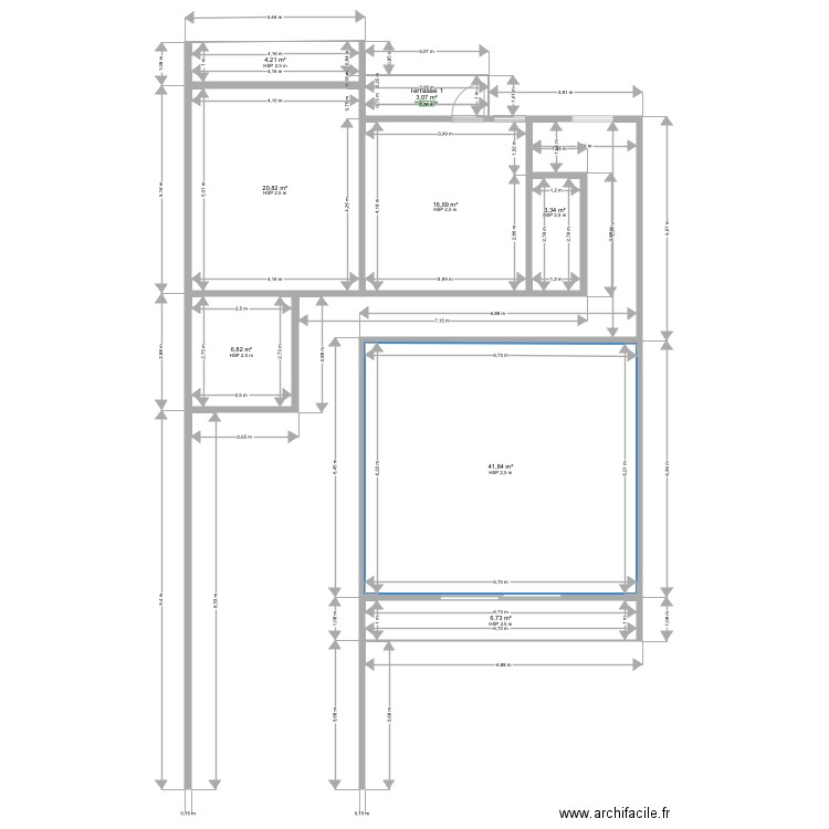 DUPLEX 5PIECES TERRAIN RDC. Plan de 0 pièce et 0 m2