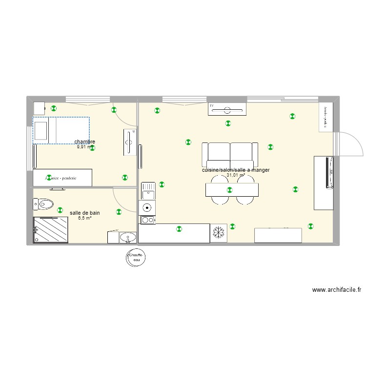 APPART LAVERUNE. Plan de 0 pièce et 0 m2