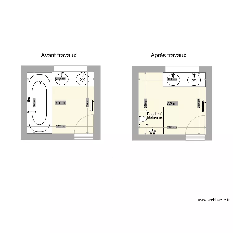 CHILES SDB St Martin la plaine. Plan de CHILES SDB St Martin la plaine. Plan de