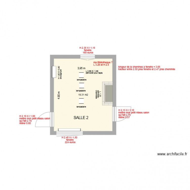 la couette salle 2. Plan de 0 pièce et 0 m2