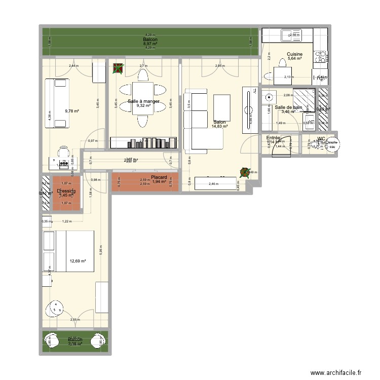 3A.. Plan de 0 pièce et 0 m2
