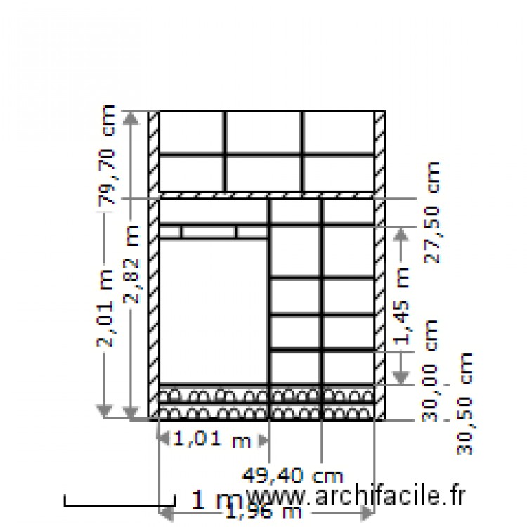 Placard chambre 2. Plan de 0 pièce et 0 m2