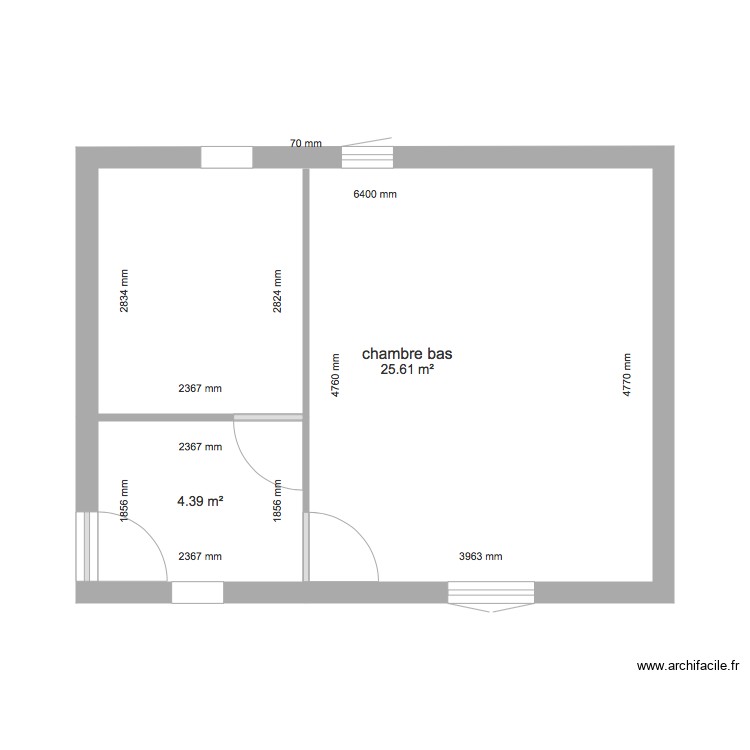 CHAMBRE BAS. Plan de 0 pièce et 0 m2