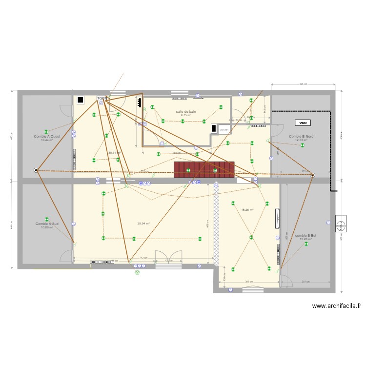 ozourt plan elec INTER. Plan de 0 pièce et 0 m2