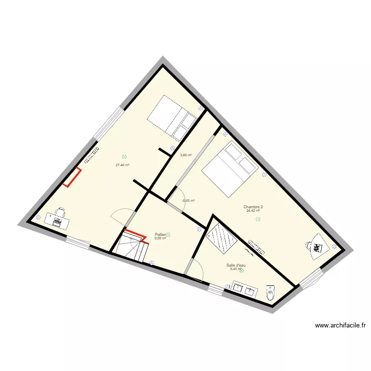 00000 NEW A Etage 2 Varilhes 2. Plan de 