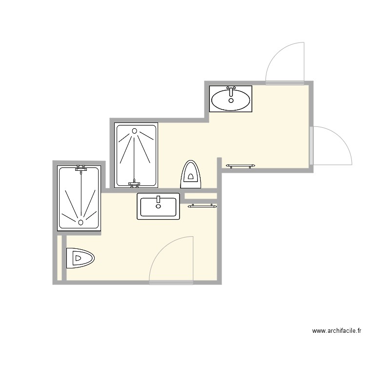 SdB. Plan de 0 pièce et 0 m2