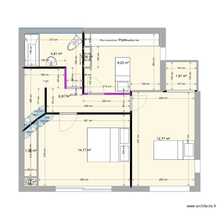 maison 1er étage  idée Sylvie 2402022. Plan de 9 pièces et 52 m2